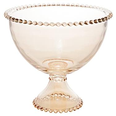 Imagem de Wolff SALADEIRA CRISTAL C/PÉ PEARL 21x19CM ÂMBAR
