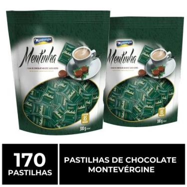 Imagem de 170 Pastilhas De Chocolate Com Menta, Mentinha, Montevérgine