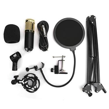 Imagem de Microfone de gravação ajustável com condensador cardioide, suporte de braço de tesoura para transmissão ao