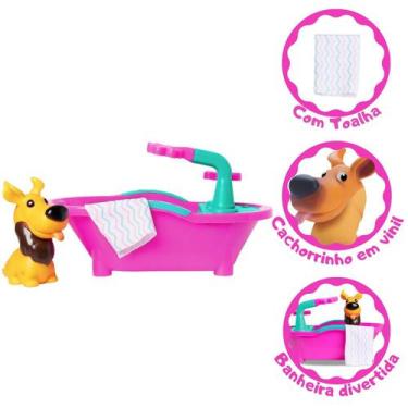 Imagem de Brinquedo Pet Spa Banheirinha Com Um Cachorrinho E Tolaha - Samba Toys