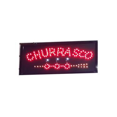 Imagem de Letreiro Led Painel Luminoso Placa De Aviso Loja - Churrasco