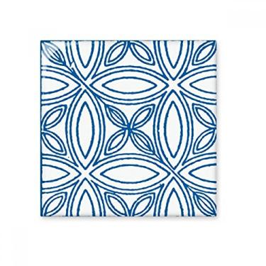 Imagem de Ilustração Talavera Azul Padrão Decorativo Azulejo de Cerâmica Brilhante Decalque Pedra Adorna de Tijolos Vitrificados