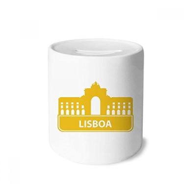 Imagem de DIYthinker Lisboa Portugal Caixa de Dinheiro Marco de Cerâmica Porta-Moedas Presente
