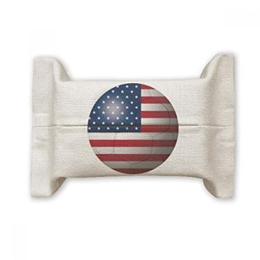 Imagem de Bolsa de linho de algodão com bandeira nacional dos EUA de futebol americano