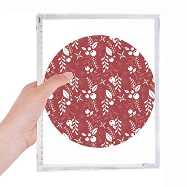 Imagem de Caderno de Natal com estampa vermelha branca para decoração de folhas soltas diário recarregável artigos de papelaria