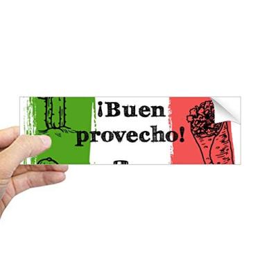 Imagem de DIYthinker Esboço do México Bandeira de Culinária Cacto Redondo Adesivo de Para-Choque Retangular Notebook Janela Decalque