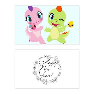 Imagem de Dinosaur Kingdom Love You New Year Festival Cartão de felicitações Bless Message Present