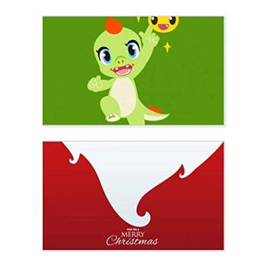 Imagem de Dinosaur Kingdom Love You Holiday Holiday Merry Christmas Cartões de parabéns Mensagem de Natal