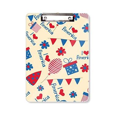 Imagem de EUA Candy Gift Festival Flor Amor Coração Prancheta Pasta Bloco de Escrita Placa de Apoio A4