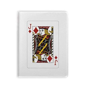 Imagem de Diário de capa macia com estampa de cartas de baralho Diamond J