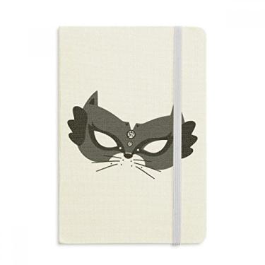 Imagem de Caderno preto cabeça de gato feliz carnaval de Veneza, capa dura oficial, diário clássico