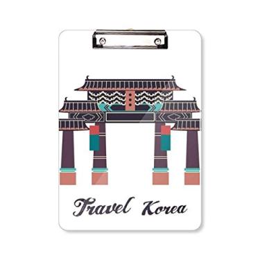 Imagem de Visiting Memorial Arch na Coreia do Sul, pasta de prancheta para escrita A4