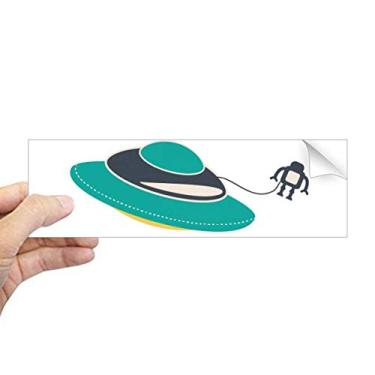 Imagem de DIYthinker Universo Alienígena Monstro OVNI Adesivo retangular para janela de notebook