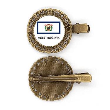 Imagem de Presilha de cabelo com contorno da bandeira do estado americano da Virgínia Ocidental