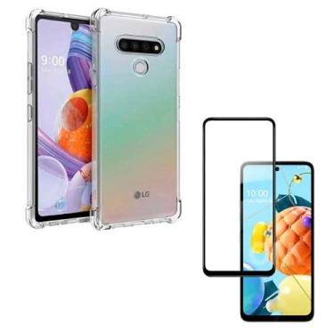 Imagem de Kit Capinha Anti Shock + Película Vidro 3D 9D Compatível LG K71