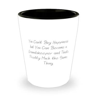 Imagem de Você não pode comprar felicidade, mas você pode se tornar um Groundskeeper e copo de shot Groundskeeper, presente de amendoeira, copo de cerâmica para amigos