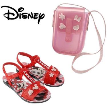 Imagem de Sandalia Frozen Infantil Menina Disney Com Bolsa Bag 22752