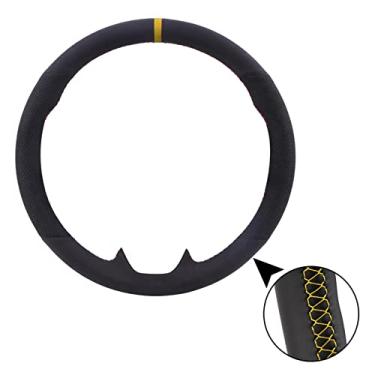 Imagem de LAYGU Cobertura de volante de carro trança de couro de camurça preta, para acessórios Suzuki Vitara Escudo LY 4ª geração Vitara