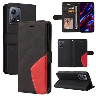 Imagem de Leather Wallet Flip Cover Compatible with Redmi Note 12 Pro Plus 5G Phone Case (Color : Red, Size : Redmi Note 12 Pro Plus 5G)