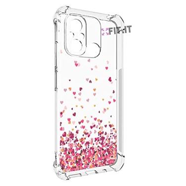 Imagem de Capa Capinha Desenho Corações Rosa para Xiaomi Redmi 12c