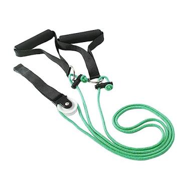 Imagem de Fancyes Polia de ombro sobre a porta Exercitador de braço Exercício de braço para construção muscular Equipamento de ginástica para casa, mulheres, homens, VERDE