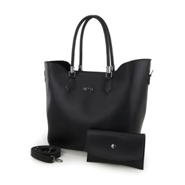 Imagem de Bolsa Sacola Transversal e Necessarie Retta (Preta)