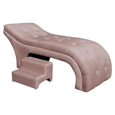 Imagem de Maca Mesa Estética Facial Cílios Sobrancelhas Salão Massagem Veludo Botonê 70 cm - Estopar