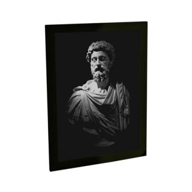 Imagem de Quadro Decorativo A4 Imperador Marco Aurélio Filosofia Estoicismo