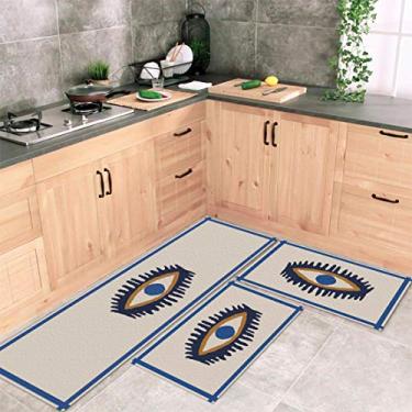 Imagem de Tapete Passadeira Cozinha Oziris 120x40 + 2 Capachos 60x40