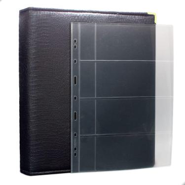 Imagem de Álbum Fichário 50 Folhas Cédulas 4 Espaços Aba 32x24 Cobra Fosco GF