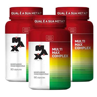 Imagem de Kit 3x Multimax Complex 90 cápsulas - Max Titanium - Multivitamínico e Multimineral