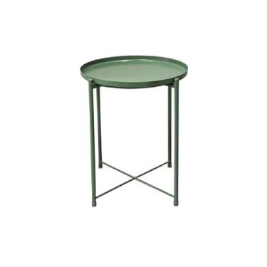 Imagem de Mesa lateral moderna elegante metal pequena mesa de centro sofá mesa de centro lateral sala de estar quarto móveis de escritório mesa de centro para sala de estar (cor: latão)