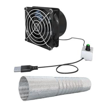 Imagem de Exaustor portátil ventilador de acampamento casas árvore galpões tubo ventilador ventilação para janela garagem banheiros cozinha escritórios , Ventilador Único Tubo 1M