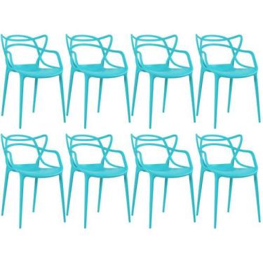 Imagem de Kit 8 Cadeiras Design Jantar Cozinha Masters Allegra - Loft7