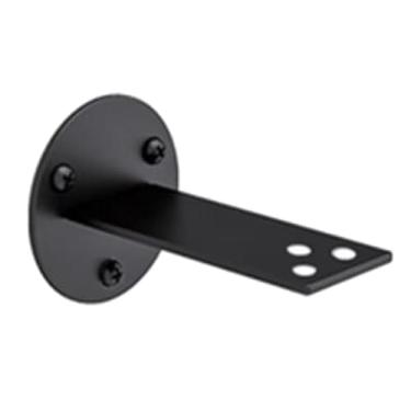 Imagem de Corrimãos modernos para degraus ao ar livre, coluna de ferro forjado de metal, corrimão de escada, corrimão de madeira para escada com kits de instalação