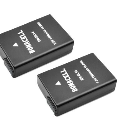 Imagem de Bateria Li-ion recarregável e carregador USB duplo LED para Nikon  EN-EL14  EN  EL14  EL14  D5300