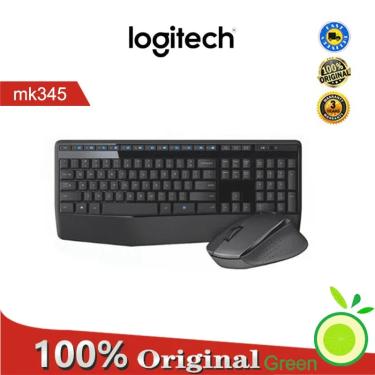 Imagem de Logitech-mk345 teclado e mouse sem fio para laptop  ergonômico  tamanho completo  para escritório e