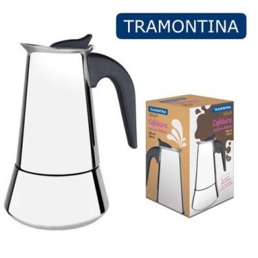 Imagem de Cafeteira Italiana Tramontina Aço Inox Para Espresso 350 Ml Indução -