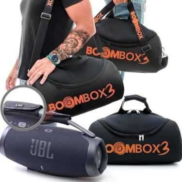 Imagem de Kit Bolsa Case Capa Bag Polo Culture Compatível com Jbl Boombox 3 + Protetor Alça E Ombro Resistente