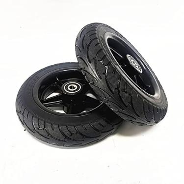 Imagem de Rodas de substituição para scooter, pneus para trotinetes elétricos, rodas de 20,32 cm, scooter, pneus sólidos, scooter elétrico, universal, 200 x 50 rodas, cubo de roda elétrica, pneus não