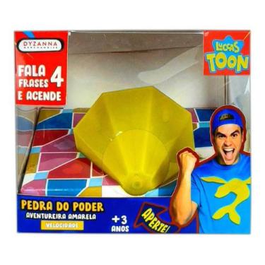 Imagem de Lucas Neto Pedra Do Poder Aventureiros Som/Luz Amarelo - Bang Toys