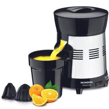 Imagem de Espremedor de Laranjas Profissional Mondial Turbo Inox 250w Preto Bivolt