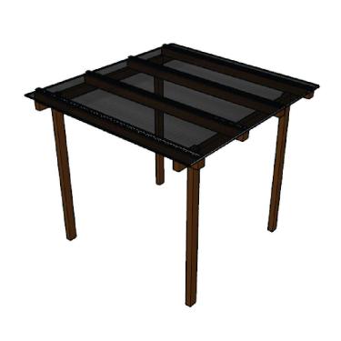 Imagem de Kit Policarbonato Fume 6mm 2,00m x 3,00m - Perfis Naturais