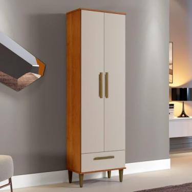 Imagem de MadeiraMadeira Armário Multiuso 2 Portas 1 Gavetas Nature/Off White