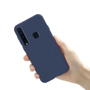 Imagem de Capa para samsung a9 capa macia tpu capa traseira para samsung galaxy a9 capa de telefone de silicone, azul marinho, para a9 2018