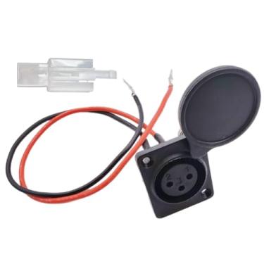 Imagem de Sudangoch Tomada de porta de carregamento XLR para Razor Electric Dirt Bike MX500 650 Izip Schwinn E Scooter w EVO 500 800