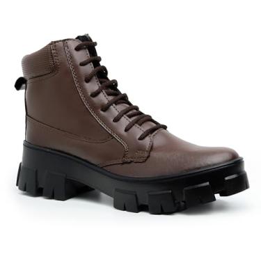 Imagem de Bota Feminina Tratorada Cano Médio Antiderrapante 11010 (Café, BR, Adulto, Numérico, 39)