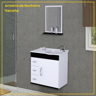 Imagem de Gabinete Para Banheiro Com Cuba E Espelheira Verona  - Aj Rorato