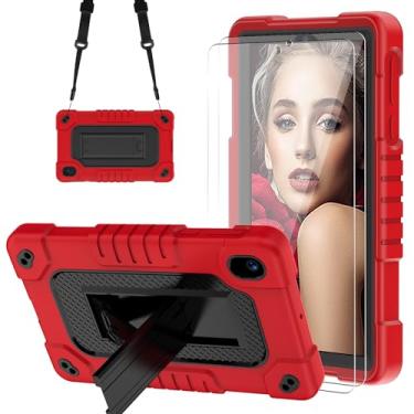 Imagem de FIEWESEY Capa para tablet Walmart Onn 7 polegadas geração 4 2024 com 2 peças protetoras de tela, capa de ombro resistente à prova de choque infantil para Walmart Onn 7 2024 Modelo: 100135924