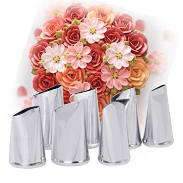 Imagem de Pontas de tubulação de rosa, conjunto de pontas de decoração de babados de pétalas de flores, dicas de confeitaria, dicas de cobertura, ferramentas de cozimento, kit de decoração de bolo de aço inoxidável para cupcakes de bolo, ferramenta de bico de confeiteiro faça você mesmo